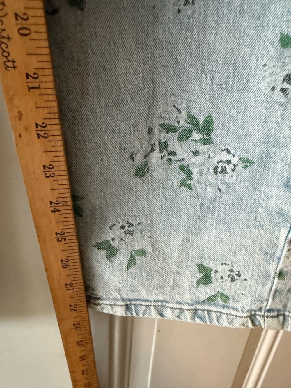 Wild Fable 90s relaxed straight floral print denim jeans - Picture 8 of 9